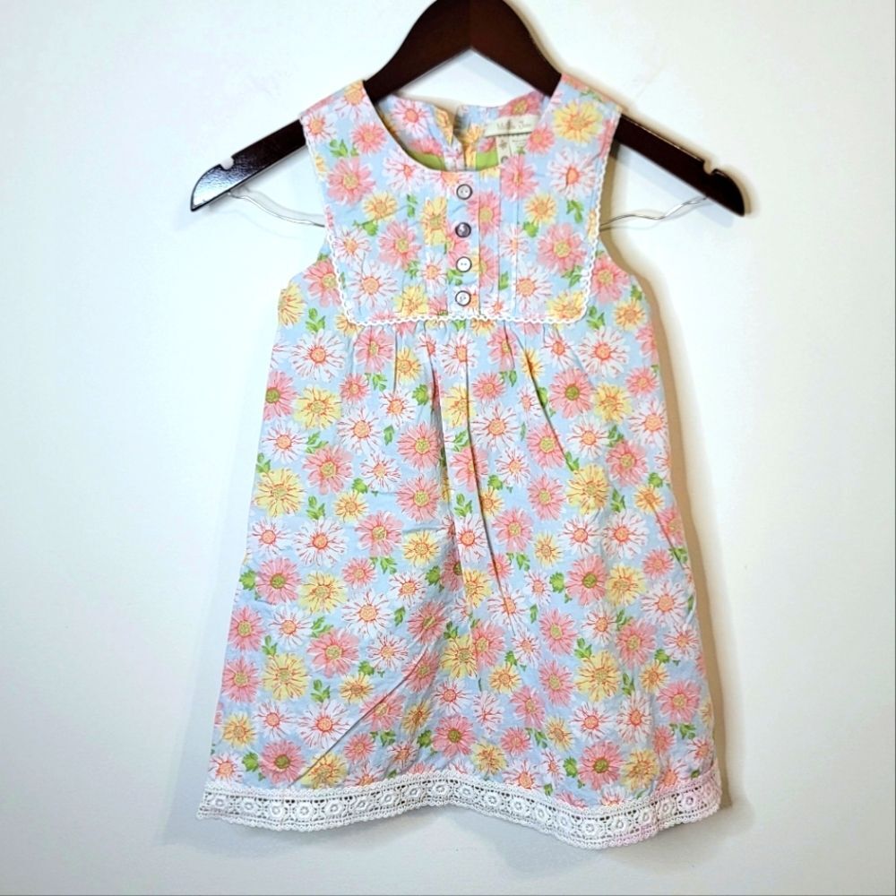 Matilda Jane Floral Daisy Charm Dress Lace Detail Size 6